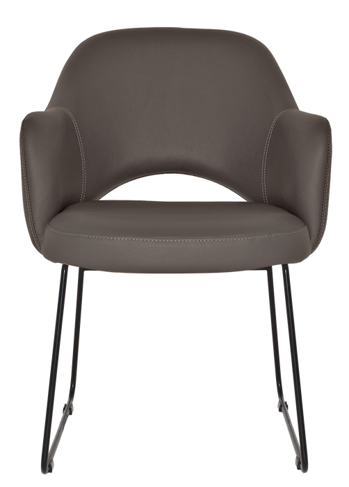 Arm Chair Albury Sled Black - Vinyl