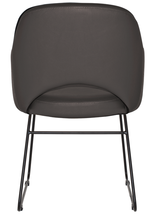 Arm Chair Albury Sled Black - Vinyl