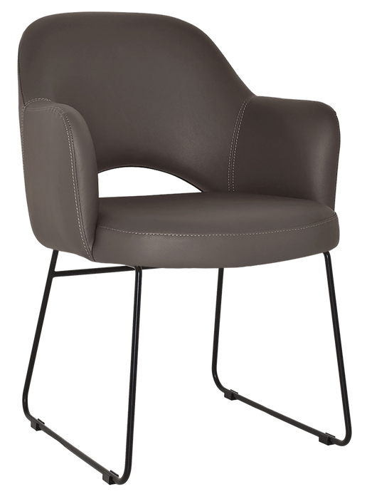 Arm Chair Albury Sled Black - Vinyl