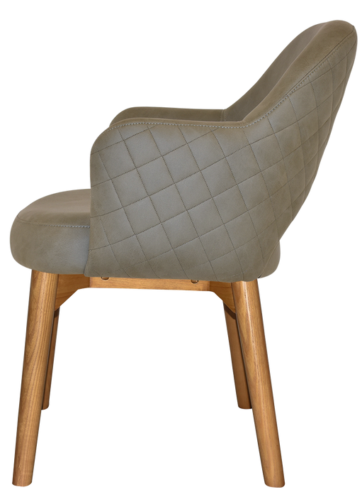 Arm Chair Albury Timber Light Oak - Pelle/Benito