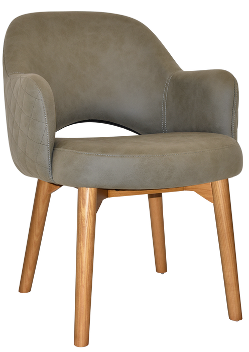 Arm Chair Albury Timber Light Oak - Pelle/Benito