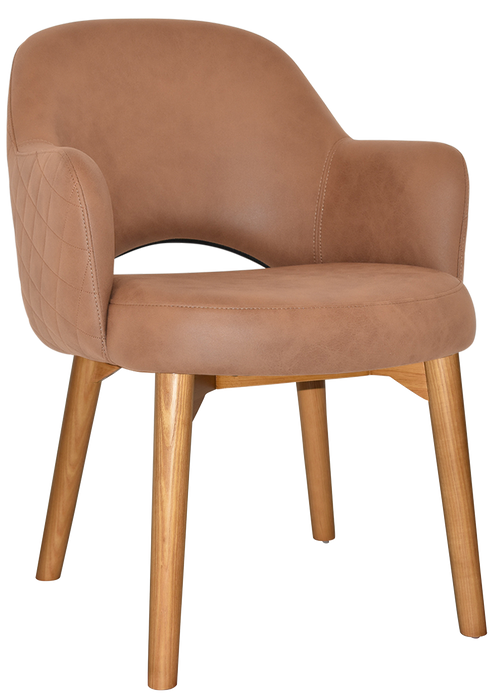 Arm Chair Albury Timber Light Oak - Pelle/Benito