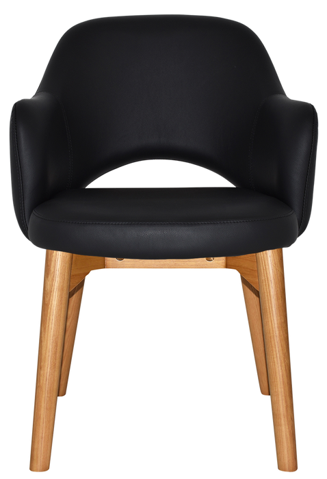 Arm Chair Albury Timber Light Oak - Vinyl