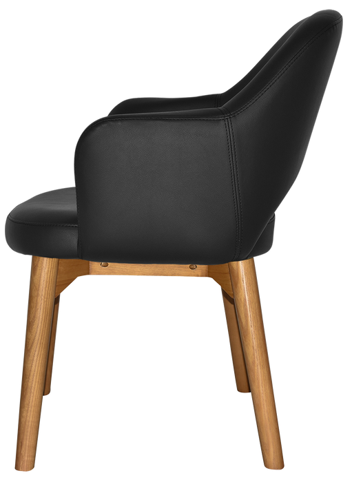 Arm Chair Albury Timber Light Oak - Vinyl