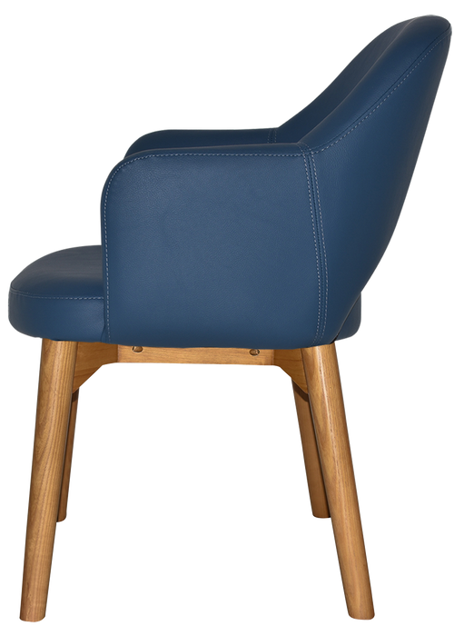 Arm Chair Albury Timber Light Oak - Vinyl