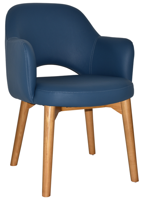 Arm Chair Albury Timber Light Oak - Vinyl