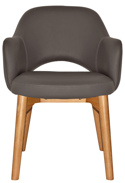 Arm Chair Albury Timber Light Oak - Vinyl