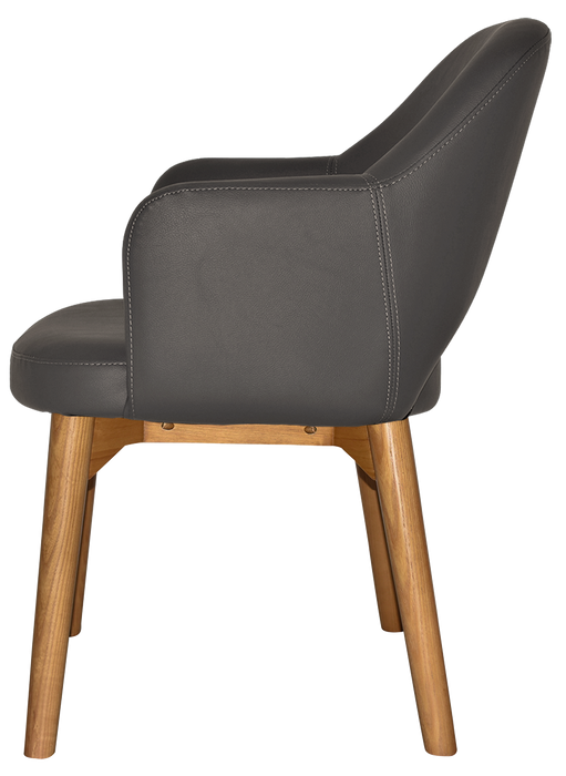 Arm Chair Albury Timber Light Oak - Vinyl