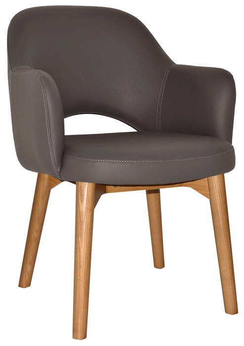 Arm Chair Albury Timber Light Oak - Vinyl