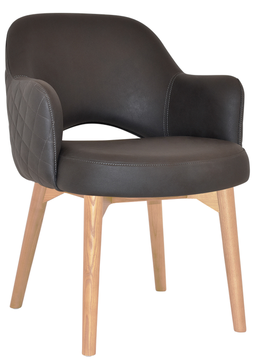 Arm Chair Albury Timber Natural - Pelle/Benito