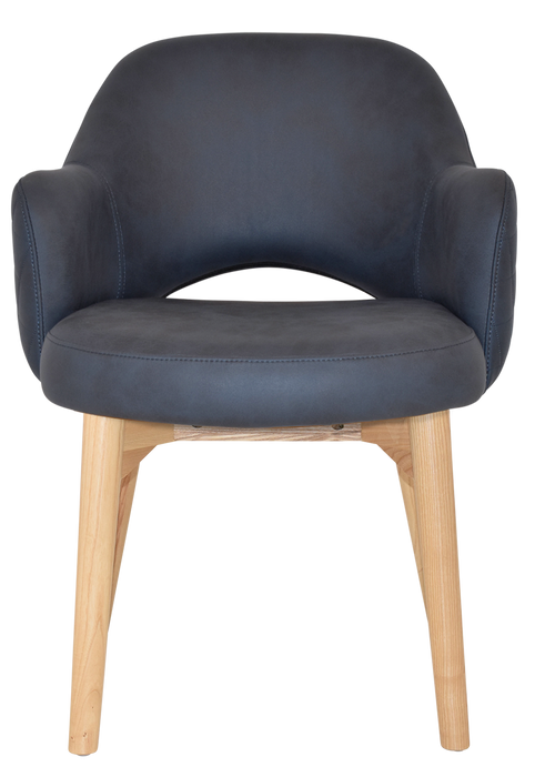 Arm Chair Albury Timber Natural - Pelle/Benito