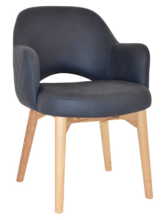 Arm Chair Albury Timber Natural - Pelle/Benito