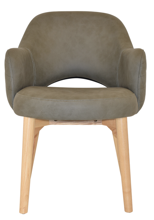 Arm Chair Albury Timber Natural - Pelle/Benito