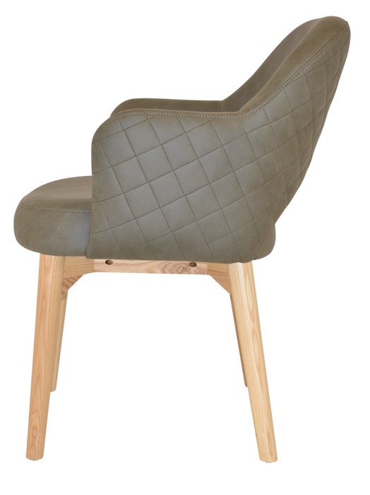 Arm Chair Albury Timber Natural - Pelle/Benito