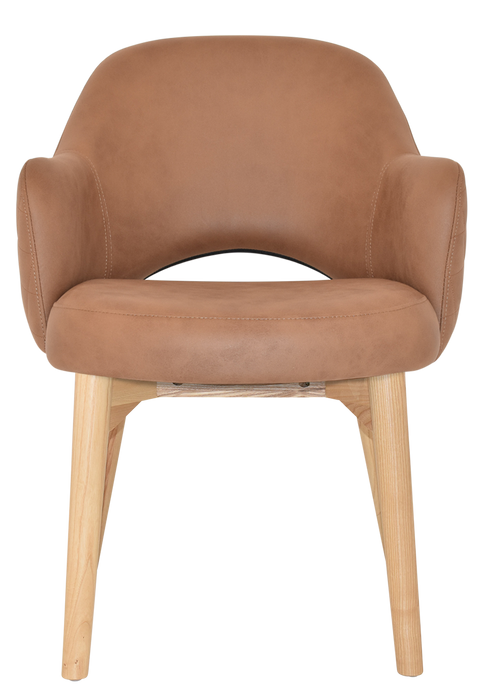 Arm Chair Albury Timber Natural - Pelle/Benito