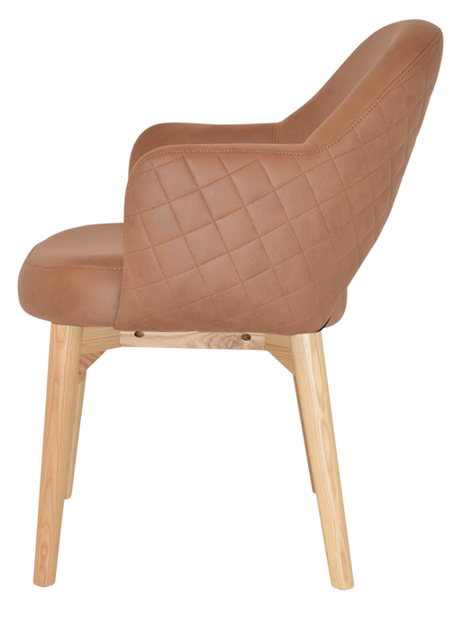 Arm Chair Albury Timber Natural - Pelle/Benito