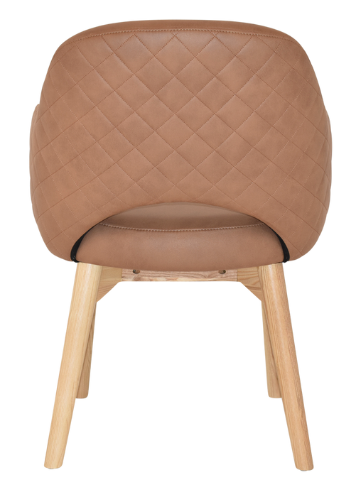 Arm Chair Albury Timber Natural - Pelle/Benito