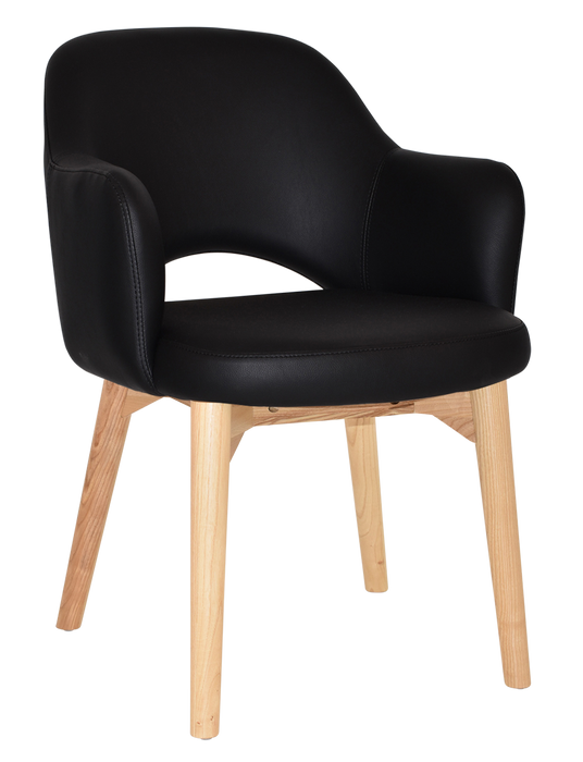 Arm Chair Albury Timber Natural - Vinyl