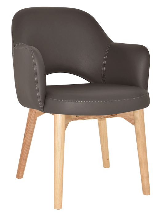 Arm Chair Albury Timber Natural - Vinyl