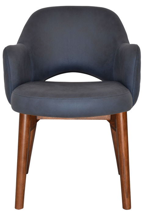 Arm Chair Albury Timber Light Walnut - Pelle/Benito