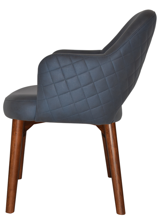 Arm Chair Albury Timber Light Walnut - Pelle/Benito