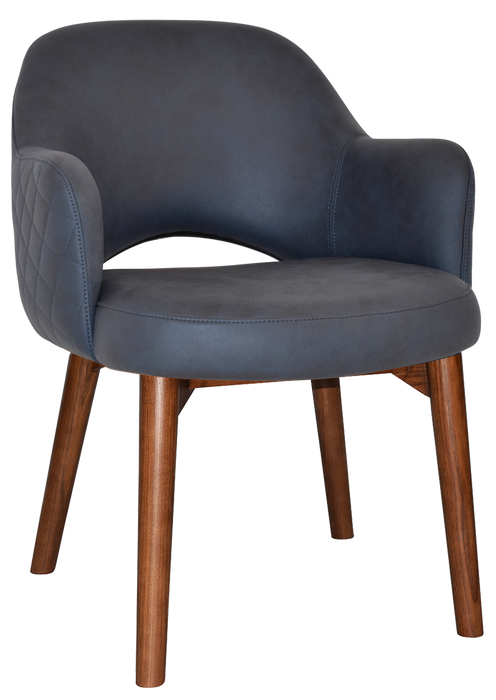 Arm Chair Albury Timber Light Walnut - Pelle/Benito