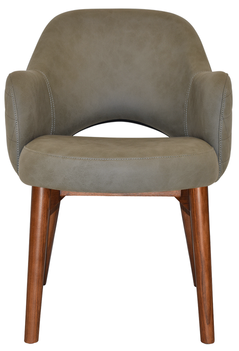 Arm Chair Albury Timber Light Walnut - Pelle/Benito