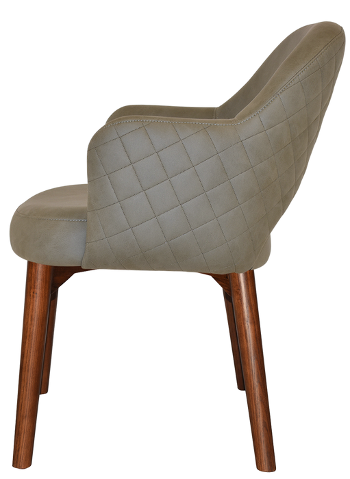 Arm Chair Albury Timber Light Walnut - Pelle/Benito