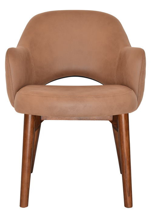 Arm Chair Albury Timber Light Walnut - Pelle/Benito