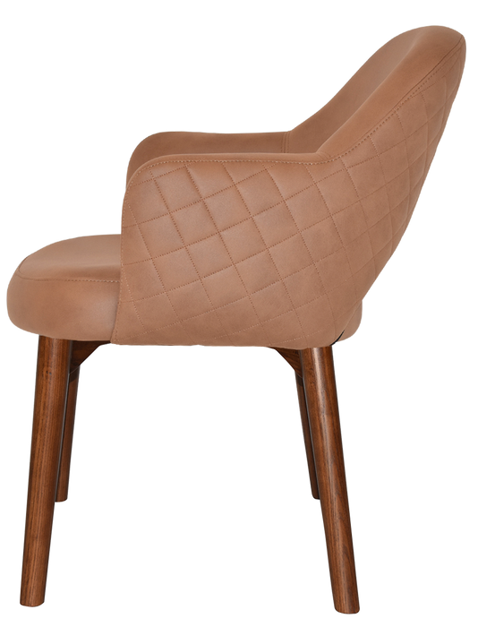 Arm Chair Albury Timber Light Walnut - Pelle/Benito