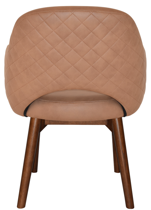 Arm Chair Albury Timber Light Walnut - Pelle/Benito