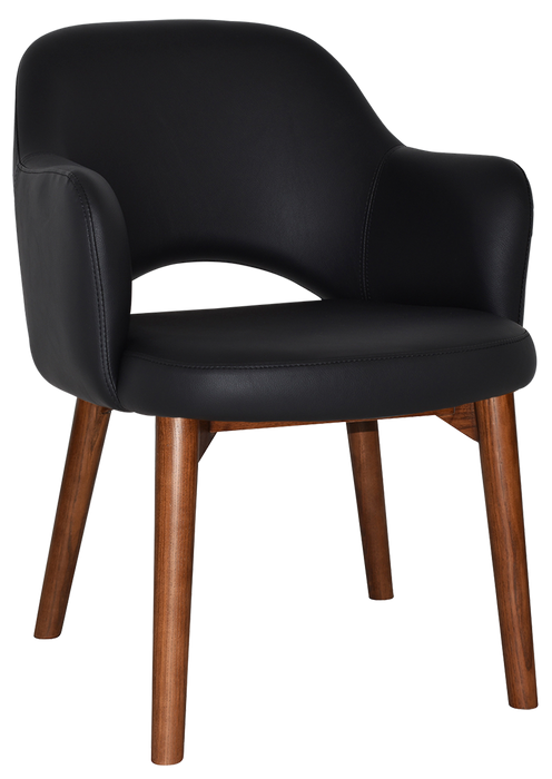 Arm Chair Albury Timber Light Walnut - Vinyl