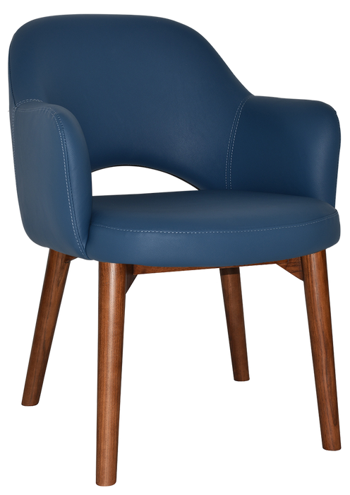 Arm Chair Albury Timber Light Walnut - Vinyl