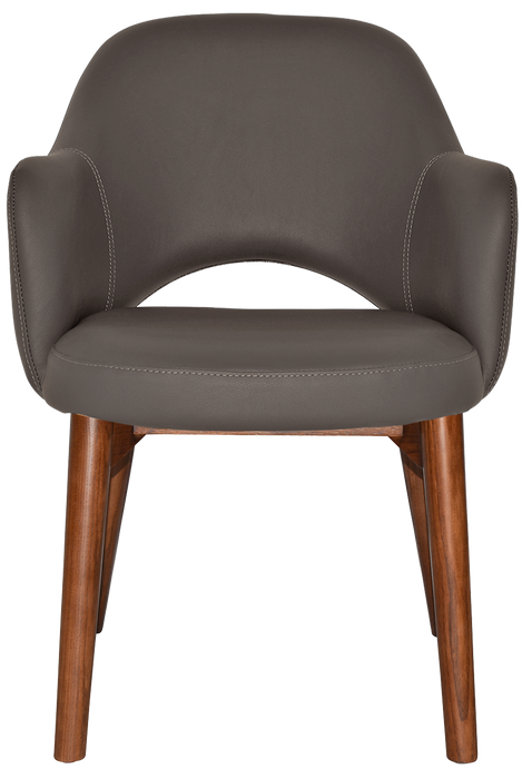 Arm Chair Albury Timber Light Walnut - Vinyl