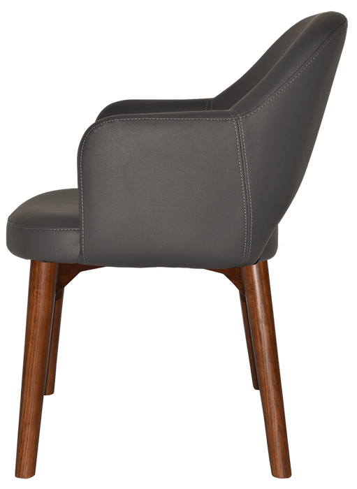 Arm Chair Albury Timber Light Walnut - Vinyl