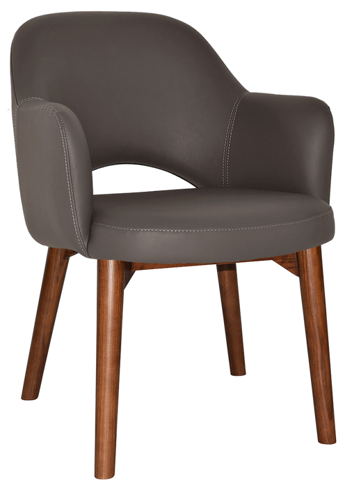 Arm Chair Albury Timber Light Walnut - Vinyl