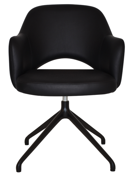 Arm Chair Albury Trestle Black - Vinyl