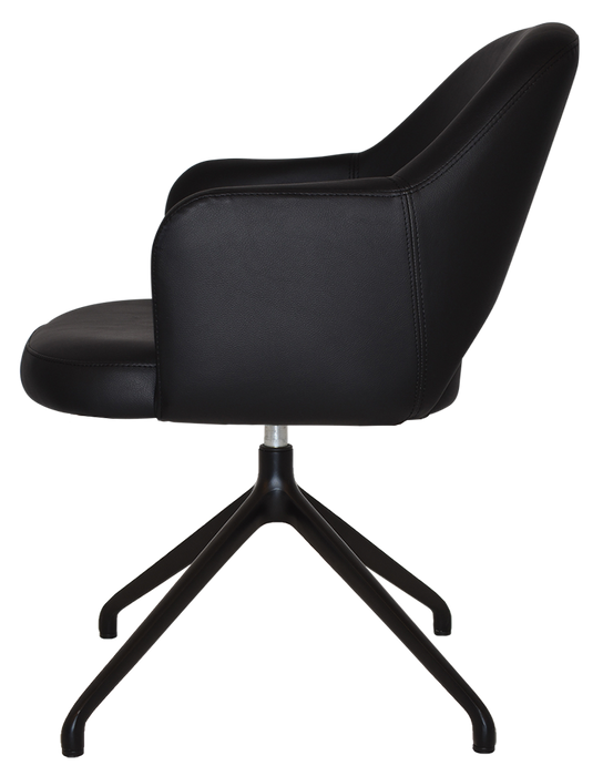 Arm Chair Albury Trestle Black - Vinyl