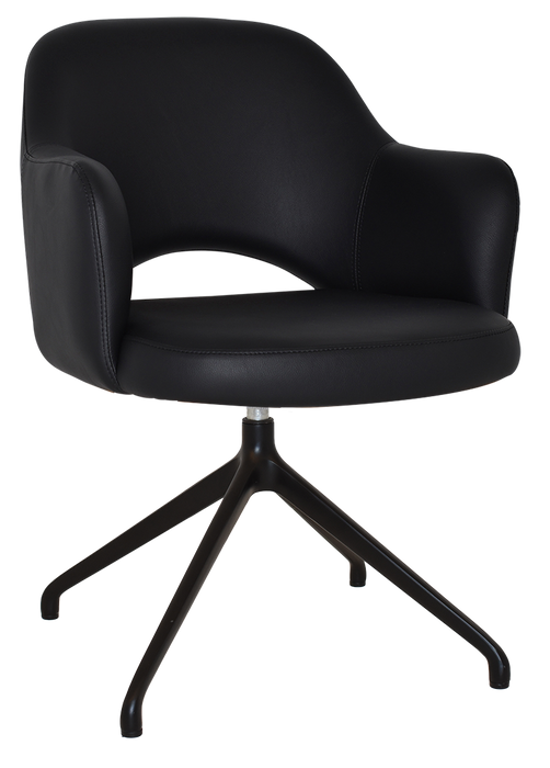 Arm Chair Albury Trestle Black - Vinyl