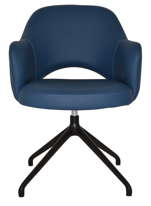 Arm Chair Albury Trestle Black - Vinyl