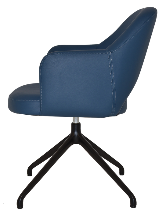 Arm Chair Albury Trestle Black - Vinyl