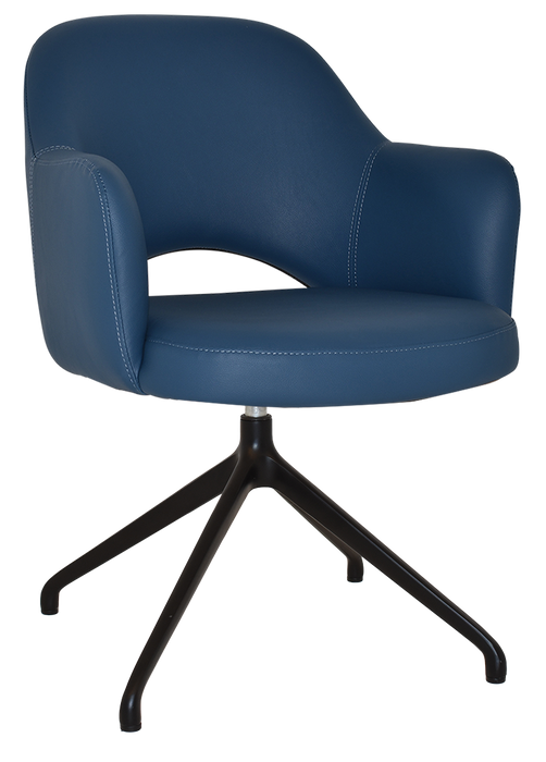 Arm Chair Albury Trestle Black - Vinyl