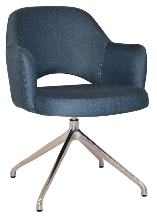 Arm Chair Albury Trestle V2 Polished Aluminium - Gravity