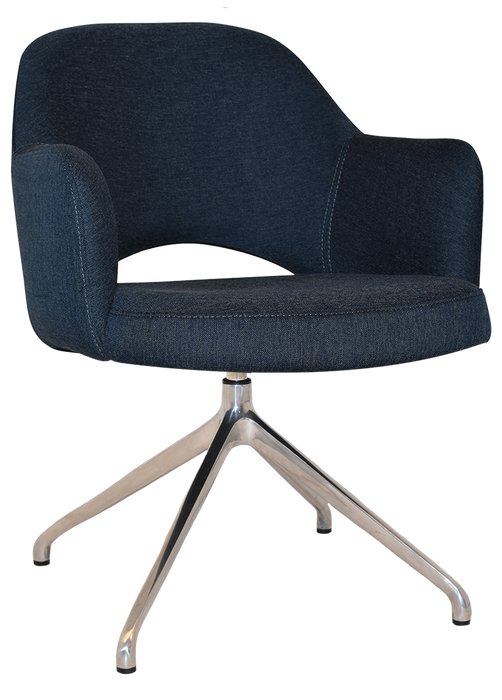 Arm Chair Albury Trestle V2 Polished Aluminium - Gravity