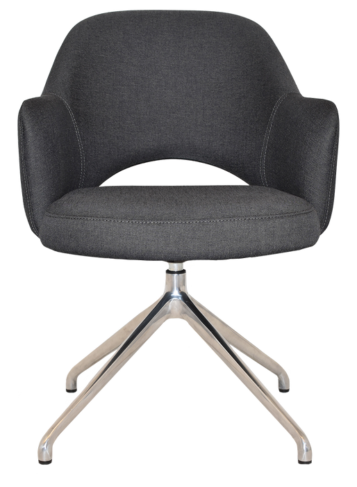 Arm Chair Albury Trestle V2 Polished Aluminium - Gravity