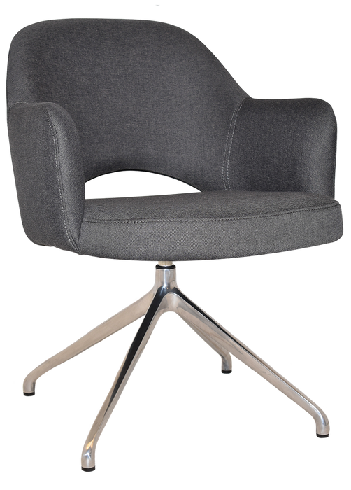 Arm Chair Albury Trestle V2 Polished Aluminium - Gravity