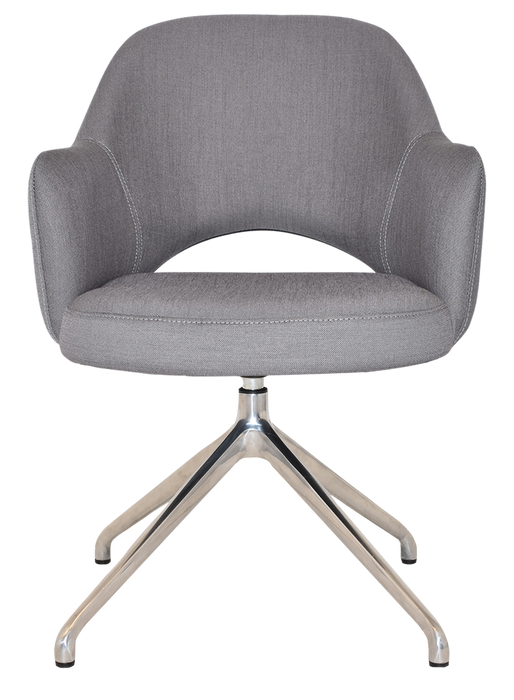 Arm Chair Albury Trestle V2 Polished Aluminium - Gravity