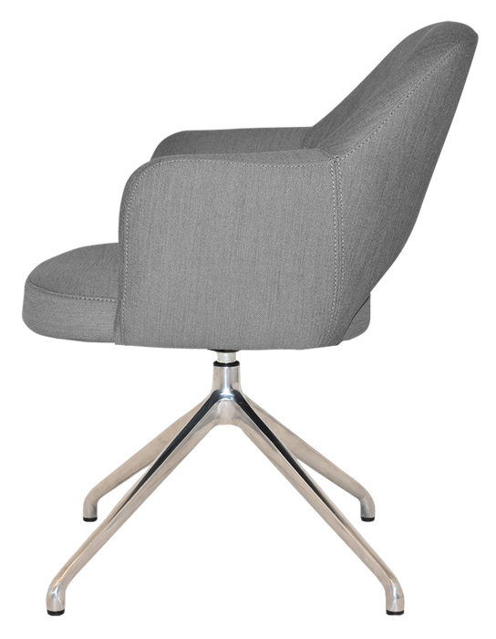 Arm Chair Albury Trestle V2 Polished Aluminium - Gravity