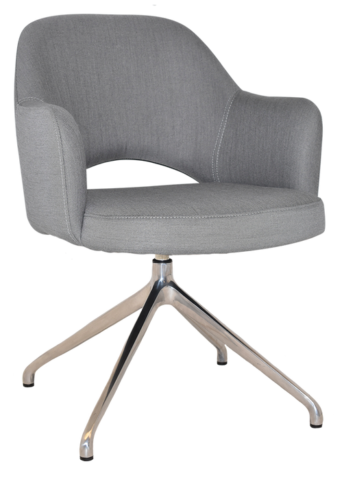 Arm Chair Albury Trestle V2 Polished Aluminium - Gravity