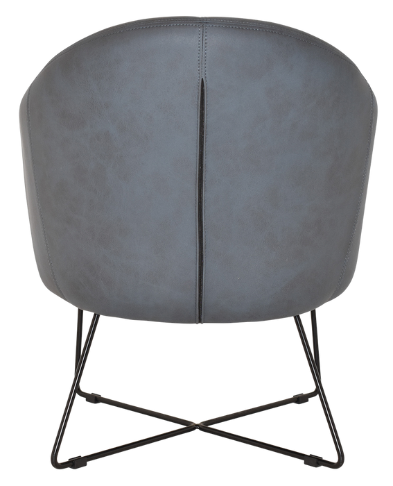 Arm Chair Hugo Cross Sled Black